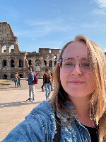 Selfie at the Colosseum in Rome.