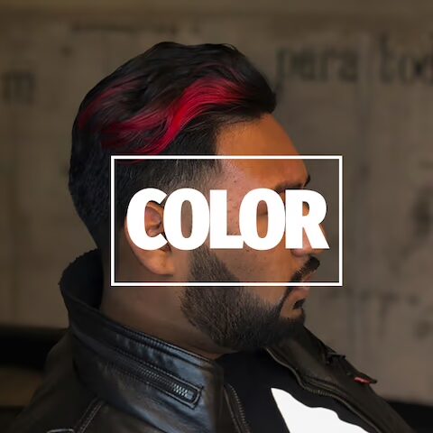 Person with stylish hair and jacket